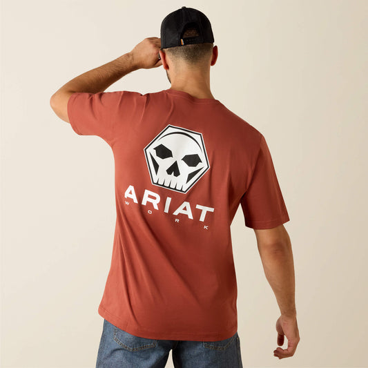 Ariat Special Offer Rebar Cotton Strong Bolt Skull T-Shirt