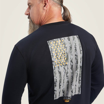 Ariat Trending Rebar Workman Reflective Flag Graphic T-Shirt