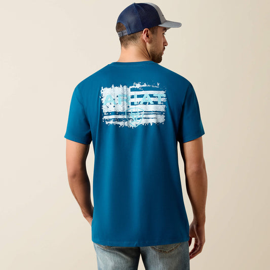 Ariat Latest Ariat Liquid Stamp Flag Classic Fit T-Shirt