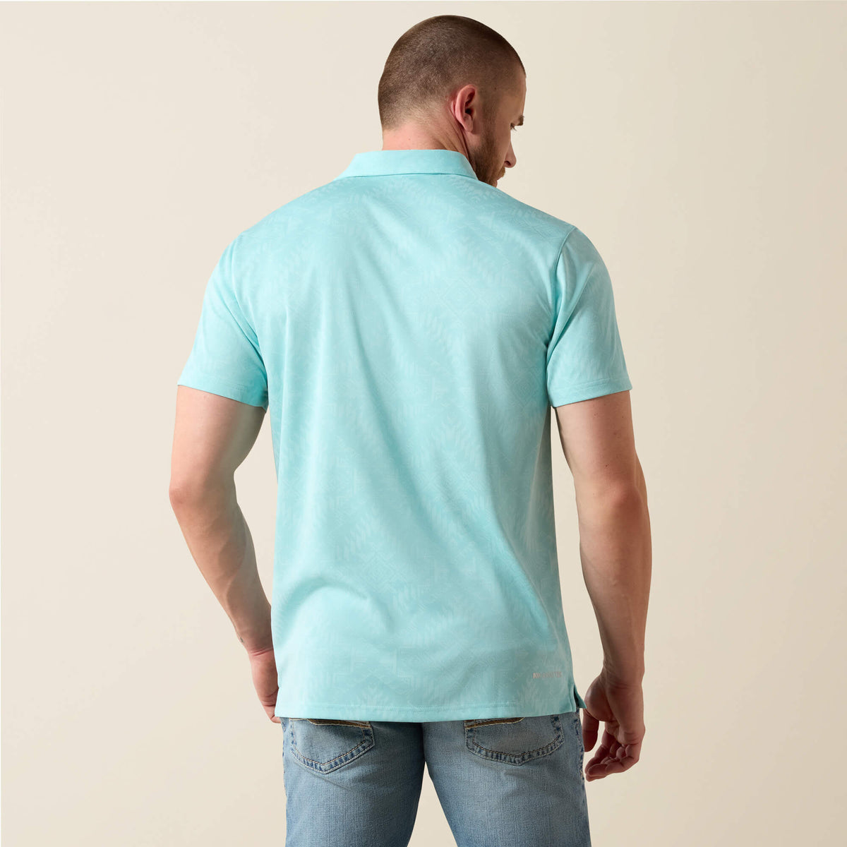 Ariat Recommended Jacquard Printed Fitted Polo