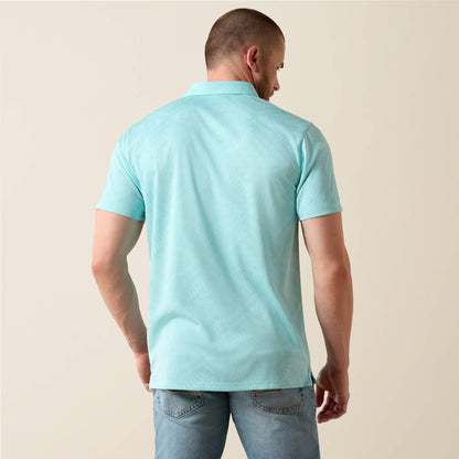Ariat Recommended Jacquard Printed Fitted Polo